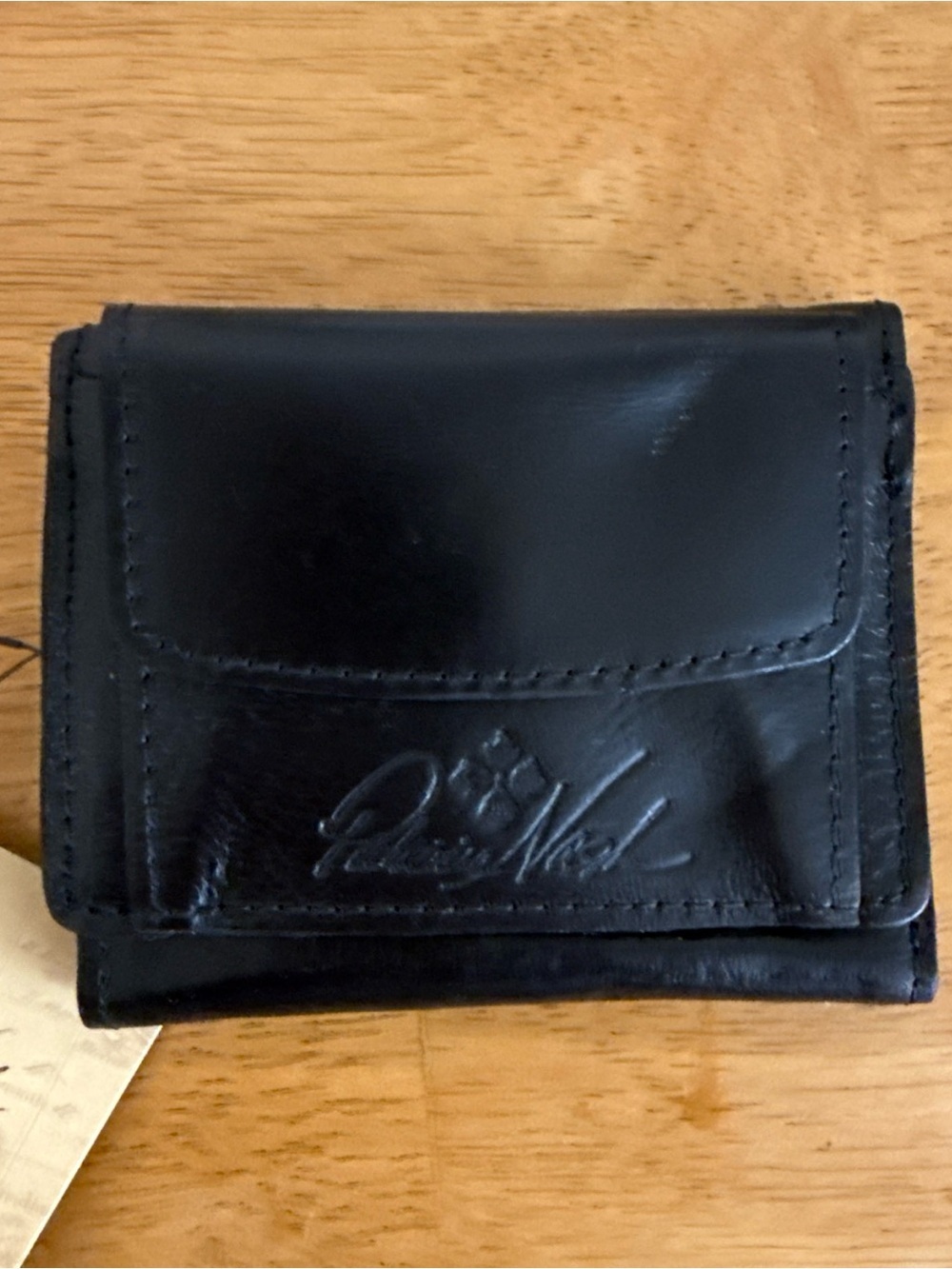 Patricia Nash Distressed Leather Libby Flap Wallet-Black NEW